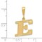 14K Yellow Gold Initial E Charm Letter Pendant Jewelry 25.6mm x 17.3mm